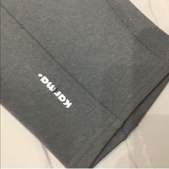 Cutout pants NWT KARMA high waisted rise crop leggings sports yoga runni… - Picture 2 of 9